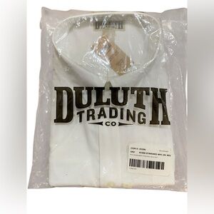 NWT-Duluth Trading Co. Men's No BS Short Sleeve Oxford Shirt White Size 3XL Reg.